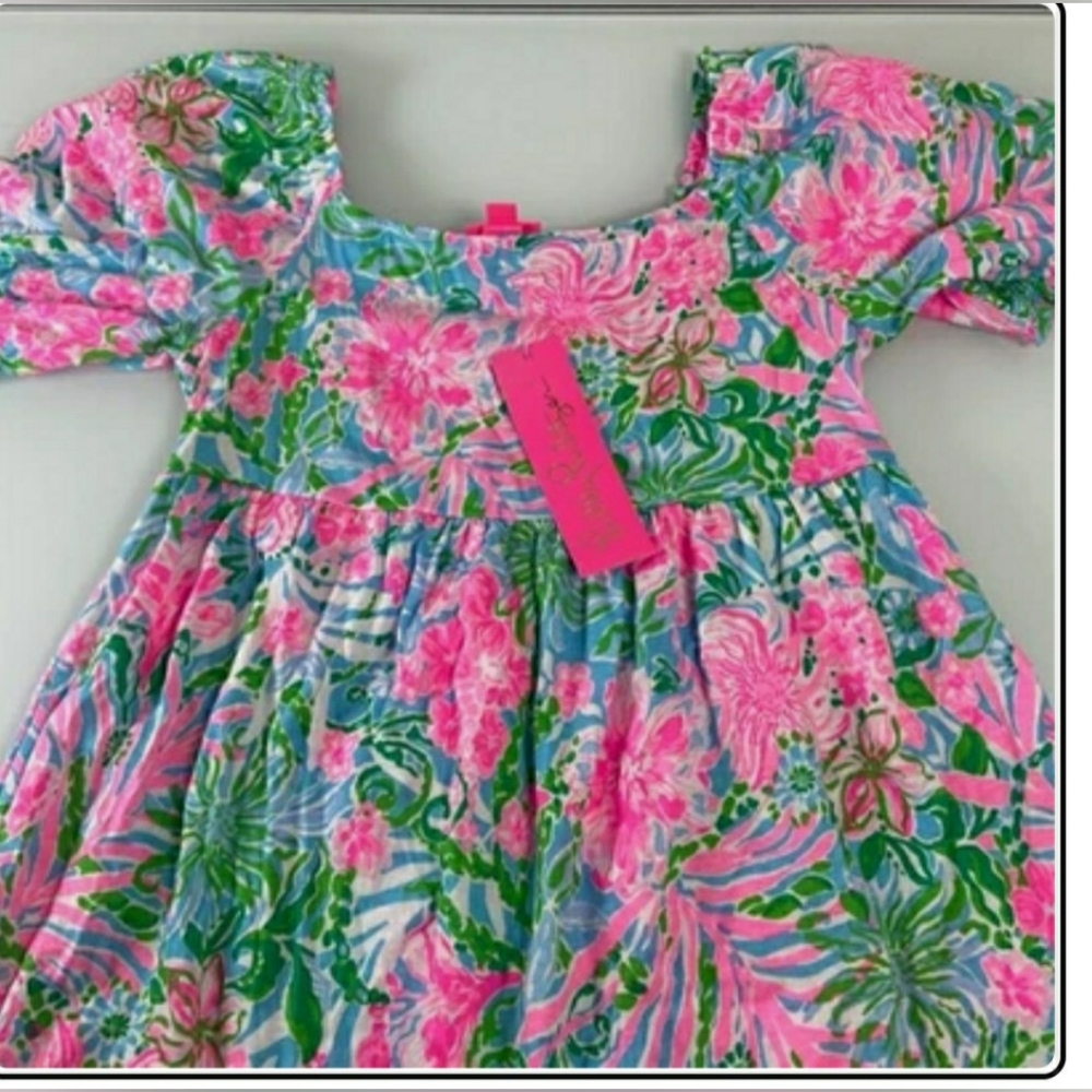 Lilly Pulitzer mini  Delaney Dress in Pink and Green